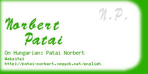 norbert patai business card